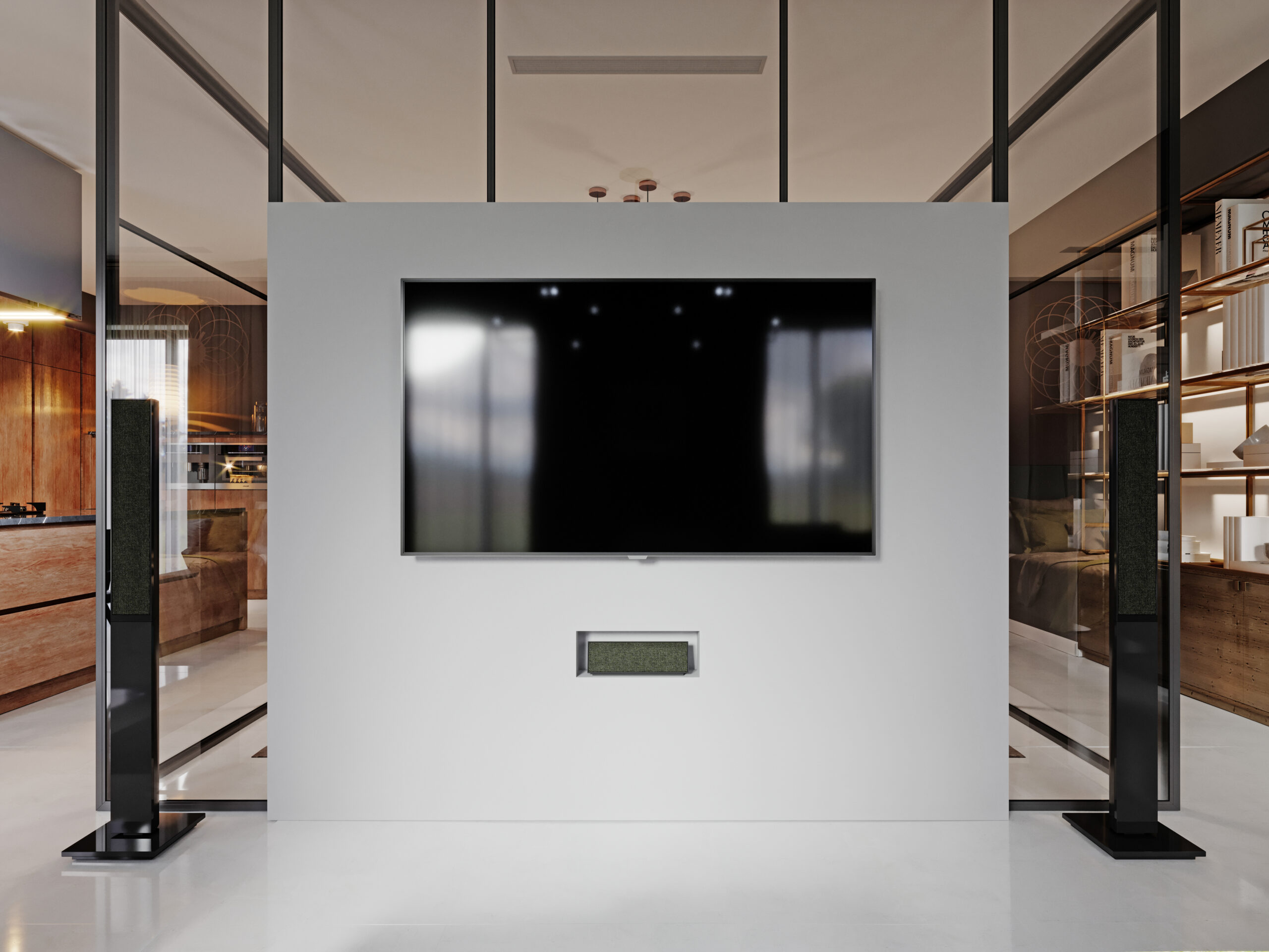 Commercial audio-video system installation in Las Vegas for restaurants, offices, and retail spaces.